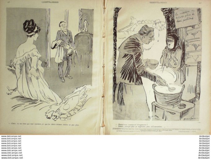 L'Assiette au beurre 1910 # 496 Tout rencherit Grandjouan
