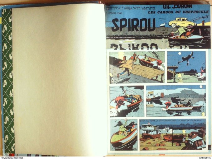 Album Spirou 75 Dupuis (n°1134-1144) 1960 (07-01 au 17-03) Eo complet