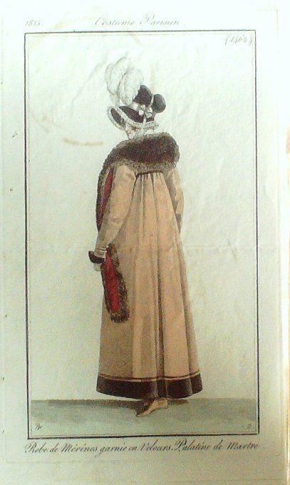 Gravure Mode Costume Parisien 1815 # 1462 (eau forte old Fashion plate