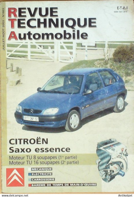 Revue Tech. Automobile 2003 n°663 Citroen Saxo 8 & 16 soupapes