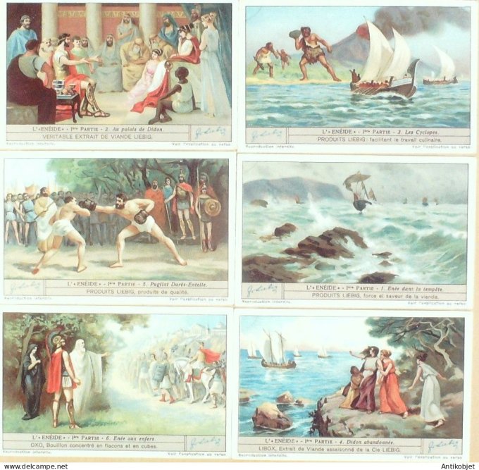 Chromo Liebig Sang 1238 L'eneide I (1930)