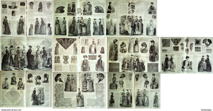Mode illustree  1883 Lot de 10 journaux