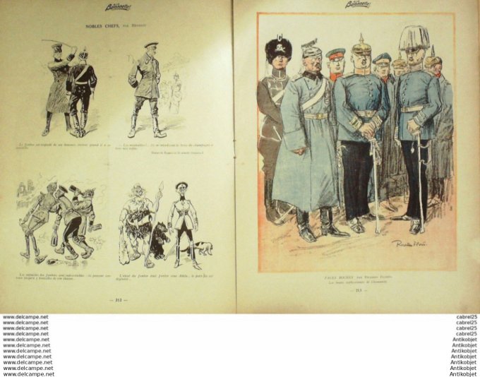 La Baionnette 1915 # 014 (Leurs Officiers) Soulie Flores La Niziere Jobbe Duval