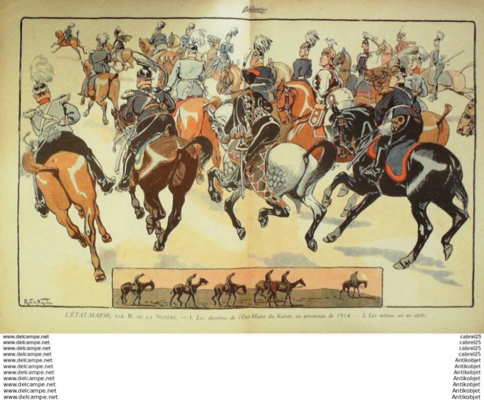 La Baionnette 1915 # 014 (Leurs Officiers) Soulie Flores La Niziere Jobbe Duval