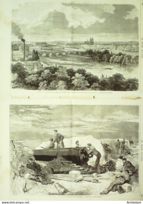 Le Monde illustré 1870 n°707 Tours (37) Gare Orléans Aurore Boréale Pigeons voyageurs