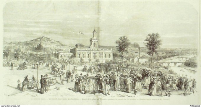 Le Monde illustré 1870 n°707 Tours (37) Gare Orléans Aurore Boréale Pigeons voyageurs