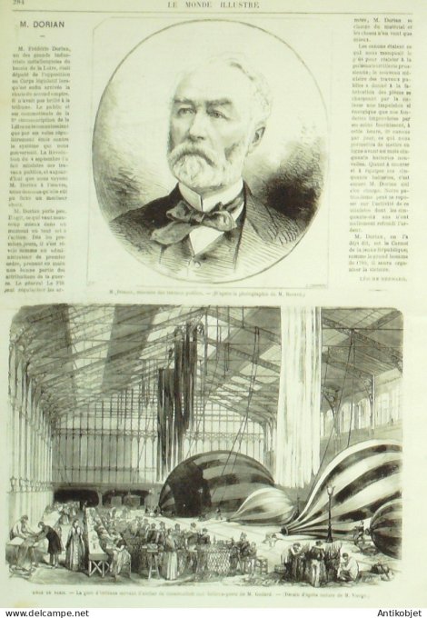 Le Monde illustré 1870 n°707 Tours (37) Gare Orléans Aurore Boréale Pigeons voyageurs