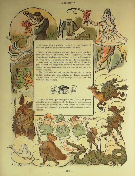La Baïonnette 1918 n°146 (Marianne et Germania) METIVET Lucien