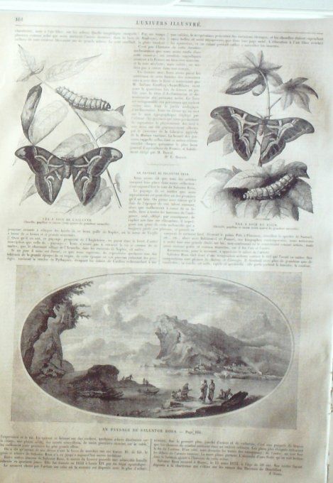 L'Univers illustré 1861 # 146 Italie Messine Terracine Ecosse Tweed pêche saumon Salvador Rosa