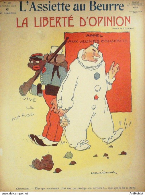 L'Assiette au beurre 1908 # 396 La liberté d'opinion Viriez Florès Ricardo