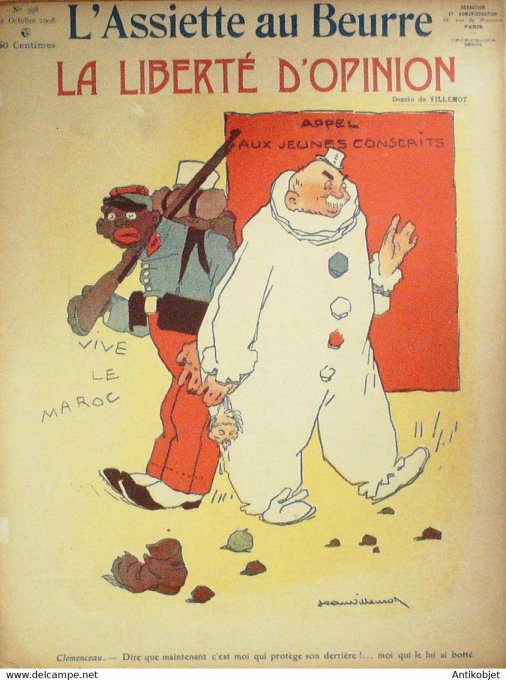 L'Assiette au beurre 1908 n°396 La liberté d'opinion Viriez Florès Ricardo