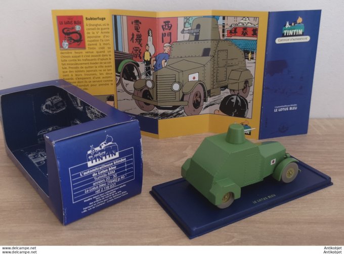 Tintin Le Lotus bleu L'Automitrailleuse blindée Sumida ARM 1920 Atlas 1:43