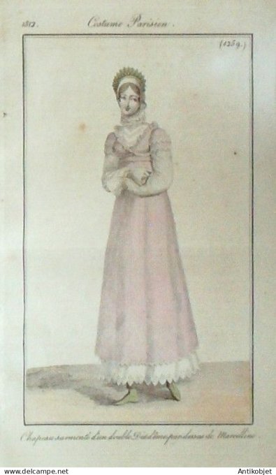 Costume Parisien 1812 # 1259 Pardessus de mousseline