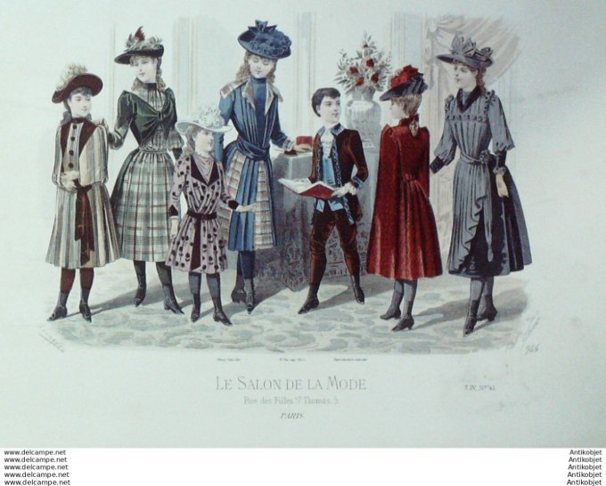 Gravure Mode Salon 1888 #  946 (Old Fashion plate)