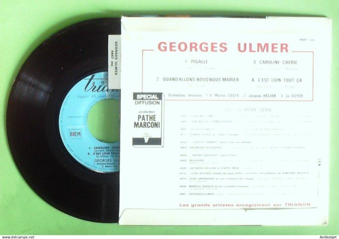 Ulmer Georges 45T EP Caroline chérie 1962 (languette)