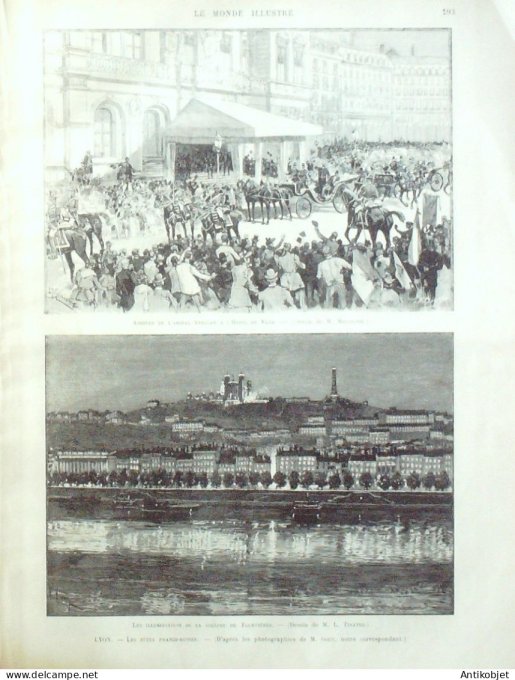 Le Monde illustré 1893 n°1910 Saint-Cloud (92) Gounod Lyon (69) Maroc Melilla Marseille (13) Maubeug