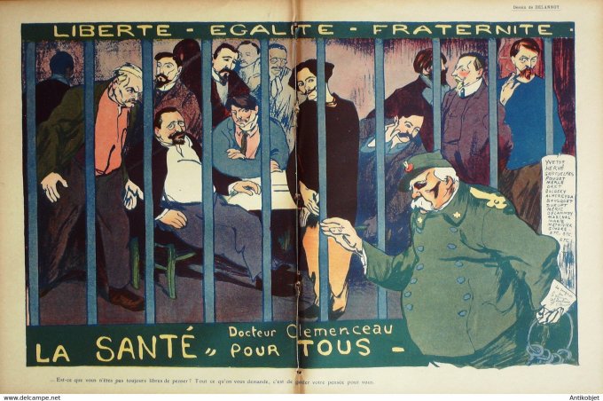 L'Assiette au beurre 1908 # 396 La liberté d'opinion Viriez Florès Ricardo