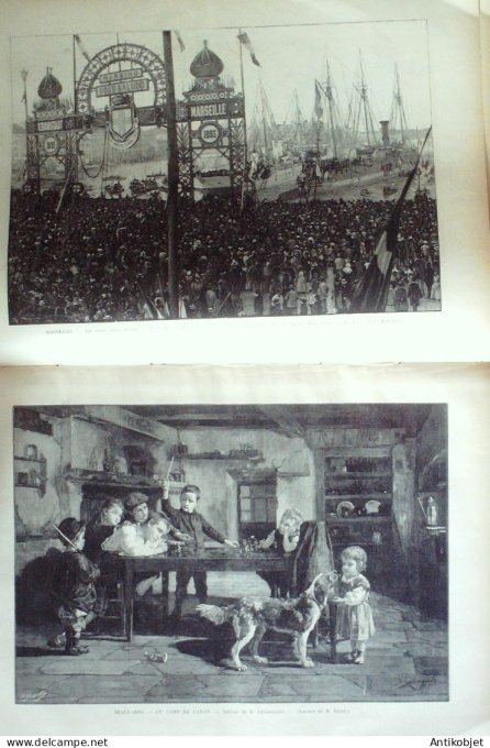 Le Monde illustré 1893 n°1910 Saint-Cloud (92) Gounod Lyon (69) Maroc Melilla Marseille (13) Maubeug