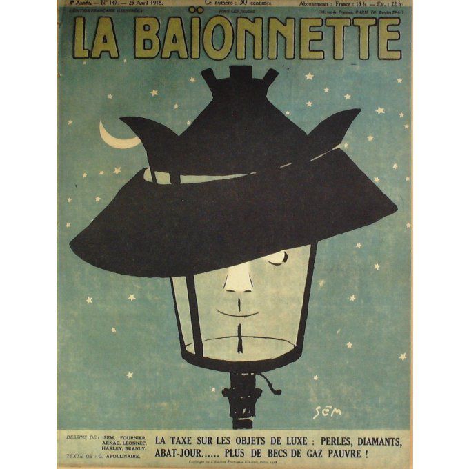 La Baïonnette 1918 n°147 (Taxe sur objets de luxe) ARNAC HARLEY LEONNEC BRANLY BOGILAS