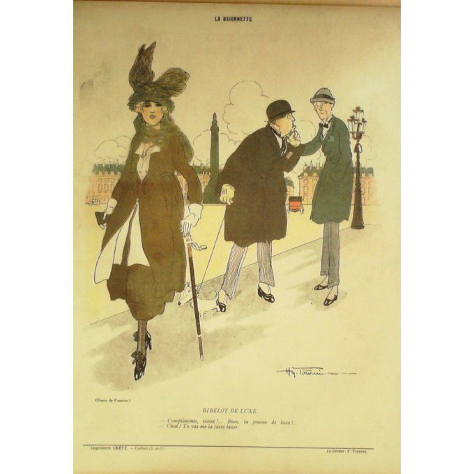 La Baïonnette 1918 n°147 (Taxe sur objets de luxe) ARNAC HARLEY LEONNEC BRANLY BOGILAS