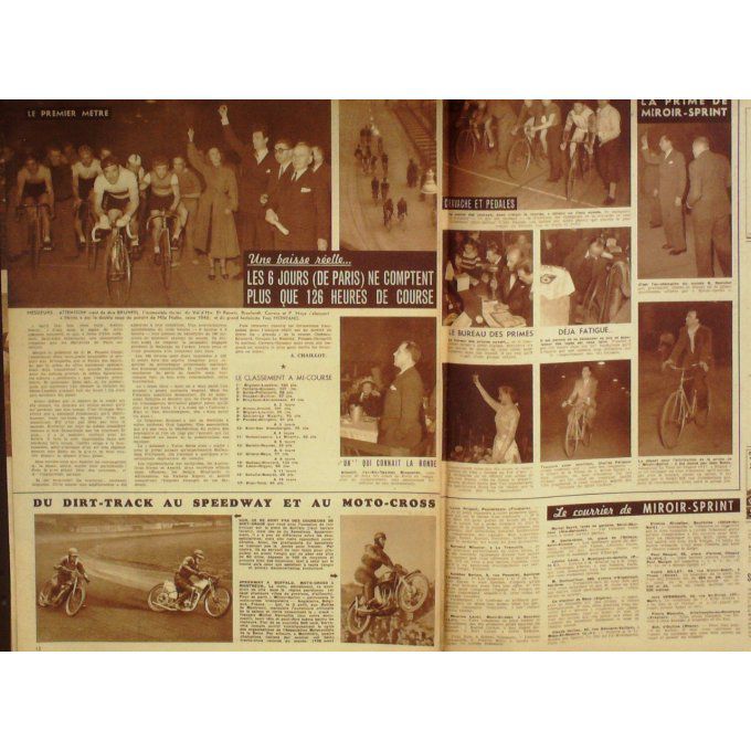Miroir Sprint 1949 n° 147 28/3 MARCHANG COPPI MIMOUN PUJAZ LASSEGUE ALVAREZ SKENA
