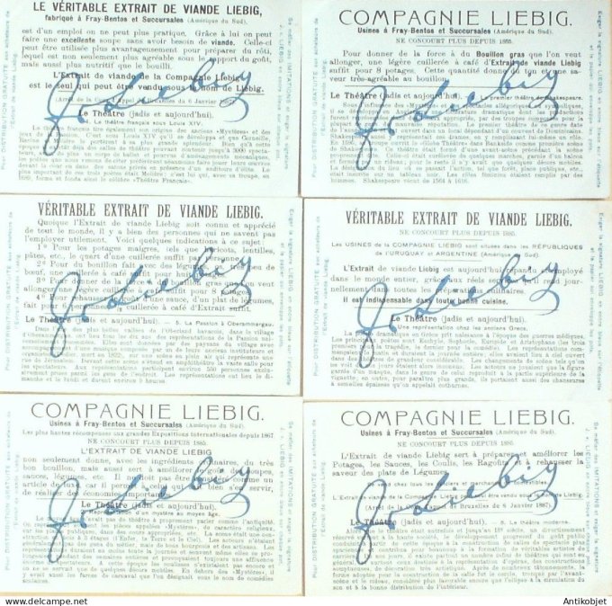 Chromo Liebig Sang  842 Le theatre (1905)