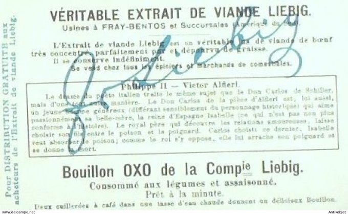 Chromo Liebig Sang  871 Tragedies celebres V (1906)