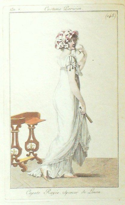 Costume Parisien 1799 an 7 #148 (eau forte) Spencer de Linon