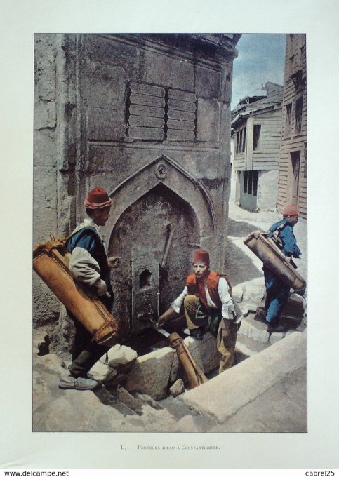 Turquie CONSTANTINOPLE Porteurs d'eau
