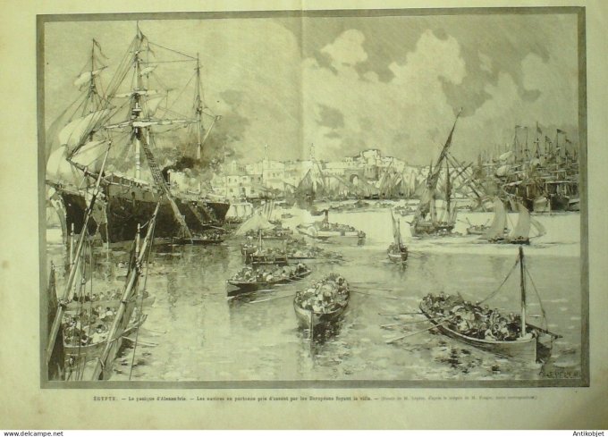 Le Monde illustré 1882 n°1319 Luxembourg Egypte Alexandie Beauvais (60) Hachette