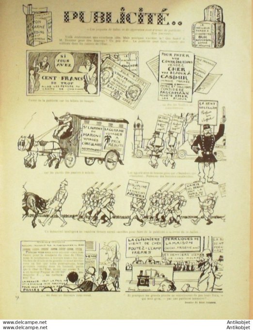 Le Rire 1922-01-21 # 155 Journal humoristique Ed.Originale Pays devastes