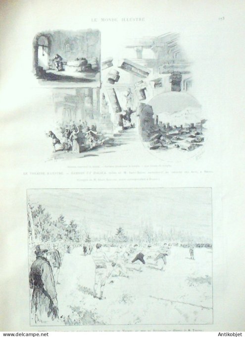 Le Monde illustré 1890 n°1720 Dahomey Whyddah amazone Pologne Varsovie Angleterre Forth
