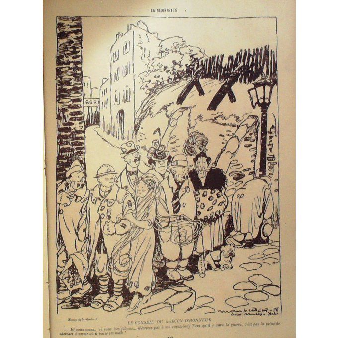 La Baïonnette 1918 n°149 (Mariages de guerre) HASS LEONNEC MANFREDINI LE RALLIC BRANLY