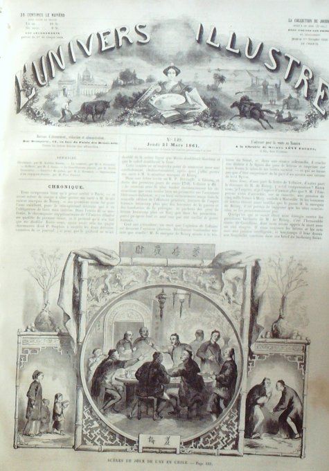 L'Univers illustré 1861 # 149 Chine st Sylvestre Henri VIII Tannhauser Londres chirurgien