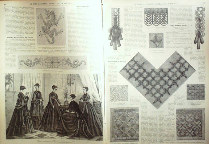 Journal Mode illustrée 1869 # 14 Toilettes de mariée 