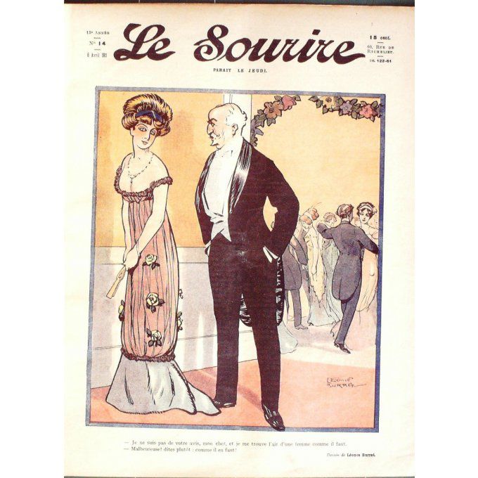 Le Sourire 1911 n°014 BURRET HEMARD HEMARD FABIANO CASTELNO HEMARD