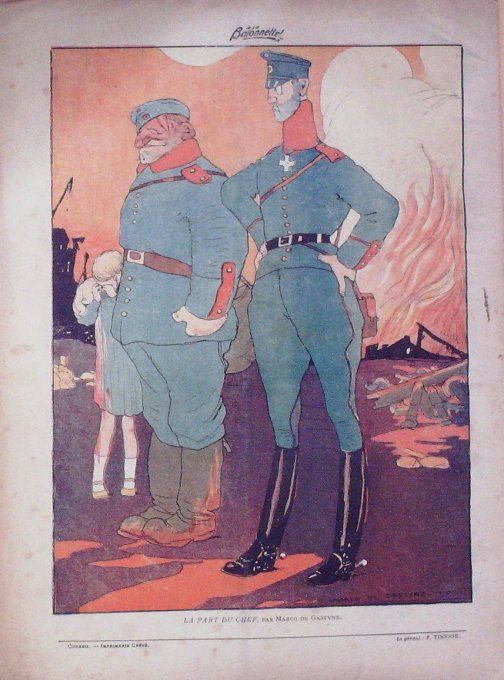 La Baionnette 1915 n°014 (Leurs officiers) SOULIE FLORES LA NIZIERE JOBBE DUVAL