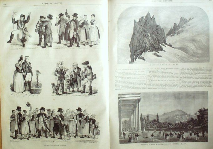 L'Univers illustré 1858 #  14 Strasbourg (67) Murhof Jean Huss Allemagne Bade noce Lusacienne