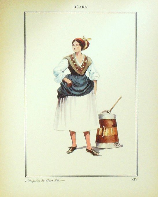 Nouvelle-Aquitaine Bearn Villageoise Du Gave D'ossau 1920