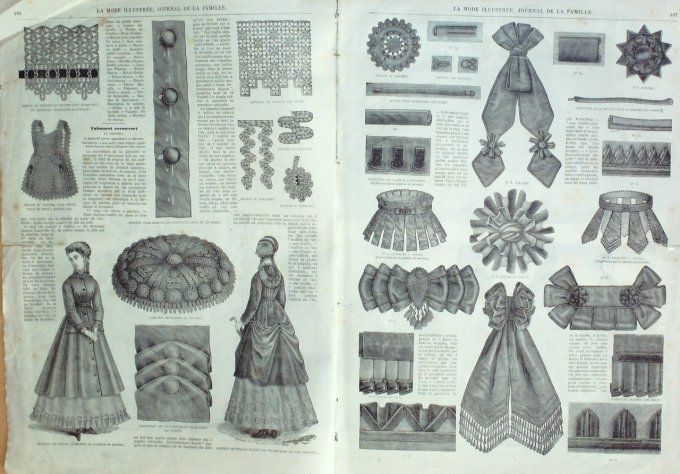 Journal Mode illustrée 1868 # 14 Casaque Louis XV & Paletot Eurydice