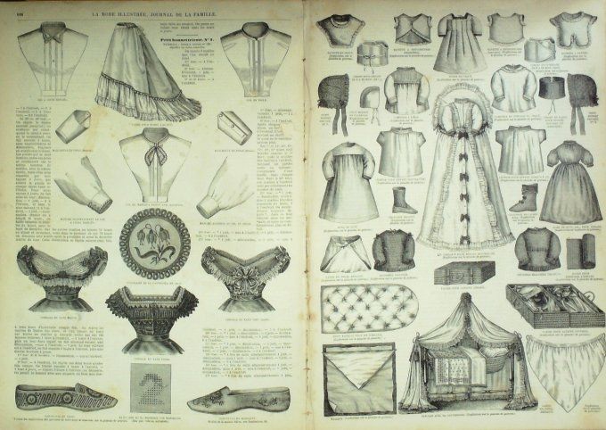 Journal Mode illustrée 1869 # 14 Toilettes de mariée 