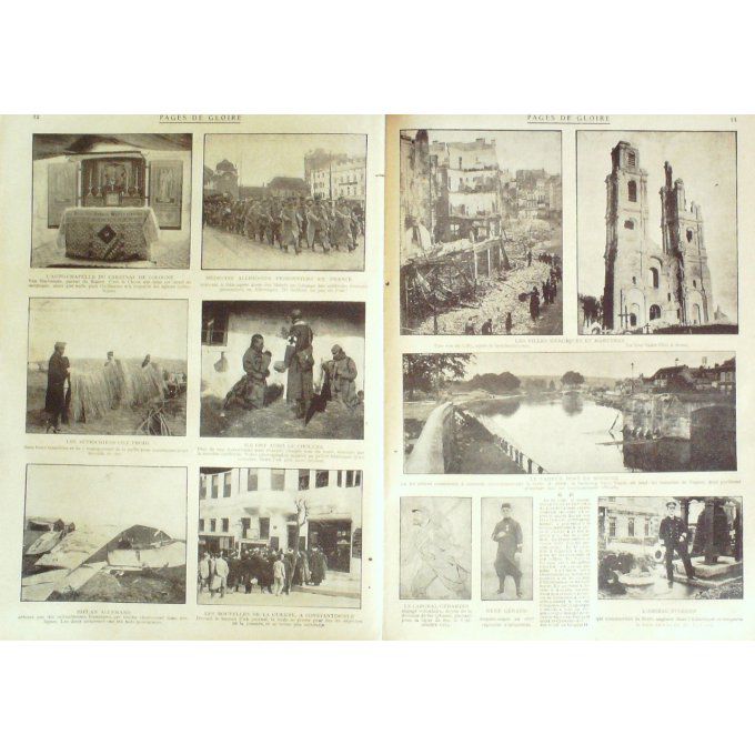 Pages de gloire 1915 n°14 SARYKAMISCH TOGO KAMINA SOISSONS(02)