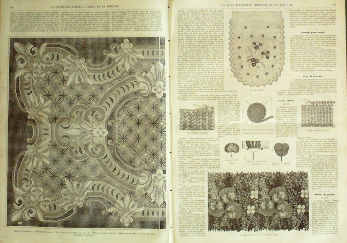 Journal Mode illustrée 1865 # 14 Pelote au crochet