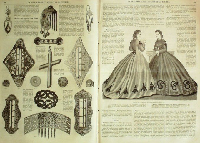 Journal Mode illustrée 1865 # 14 Pelote au crochet