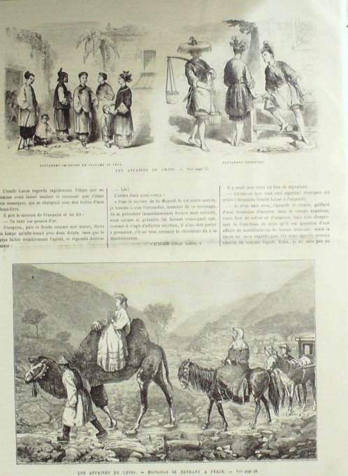 L'Univers illustré 1884 n°1503 CHINE Pékin Mongols, Paysans CHASSE à COURRE CHELSEA militaires