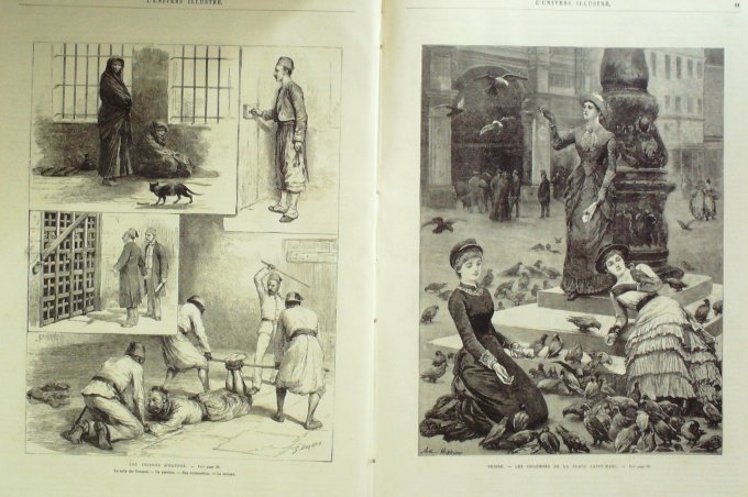 L'Univers illustré 1884 n°1505 ITALIE Florence, Venise NORVEGE Laponie CHIFFONNIERS EGYPTE prisons