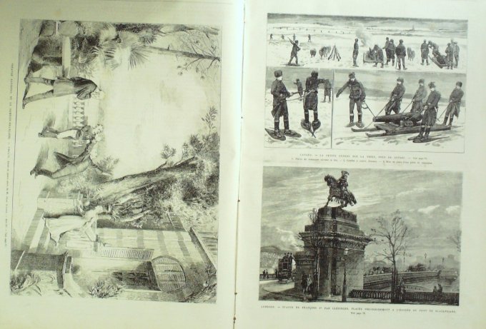 L'Univers illustré 1884 n°1506 CANADA Québec LONDRES pont Blackfriars GRECE Athènes AUSTRALIE Victor