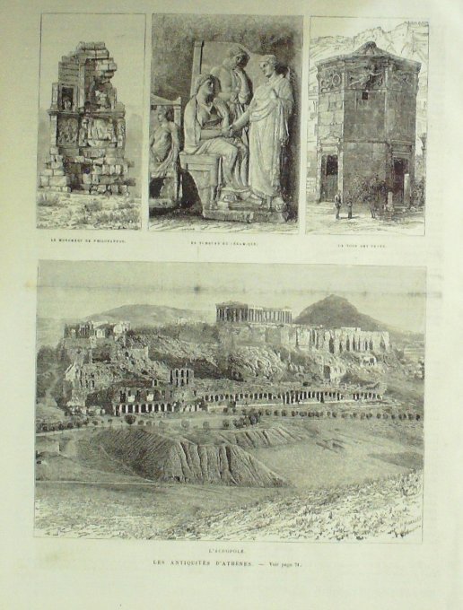 L'Univers illustré 1884 n°1506 CANADA Québec LONDRES pont Blackfriars GRECE Athènes AUSTRALIE Victor