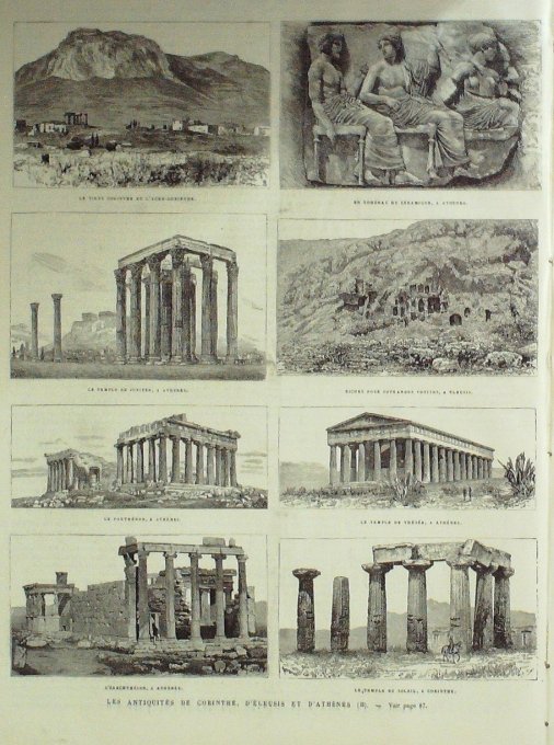 L'Univers illustré 1884 n°1507 SOUDAN GRECE Athènes Corinthe Eleusis BIRMANIE ETATS UNIS Massachuset