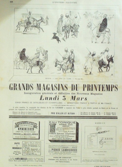 L'Univers illustré 1884 n°1509 SOUDAN Cheik Halifa EGYPTE Cannes Nice (06) FECAMP (76)